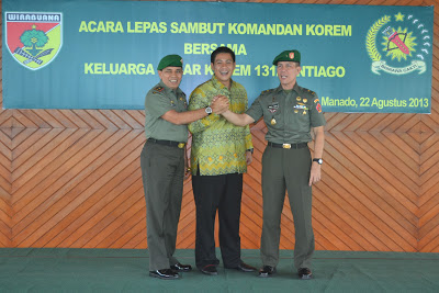 Mangindaan Hadiri Lepas Sambut Danrem 131 Santiago